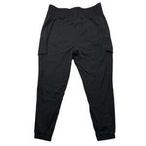 Athleta Studio Jogger Pants XL Black Cargo Pockets Elastic‎ Waist